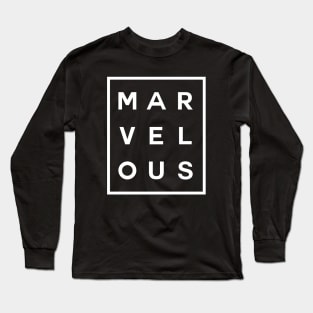 Marvelous Boxed (White) Long Sleeve T-Shirt